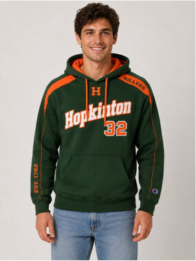 Champion Heritage Collection Hopkinton Hillers Hoodie Green Orange NWT Sz Lg